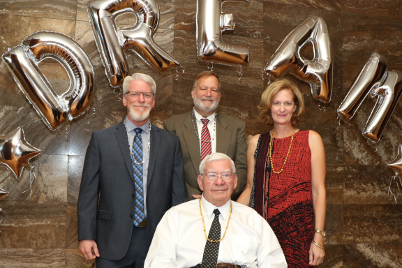 Robert H. Graebe with his children at 2018 Party to the Max Gala Robert H. Graebe with his children at 2018 Party to the Max Gala