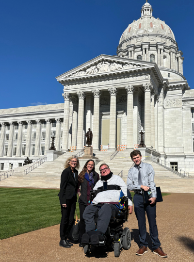 Steve and colleagues in front of the Missouri state capitol.