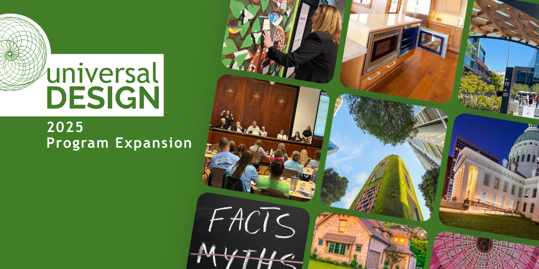 UD First Year Success Post – frames edited Universal Design 2025 Program Expansion with grid of photos from events this year.